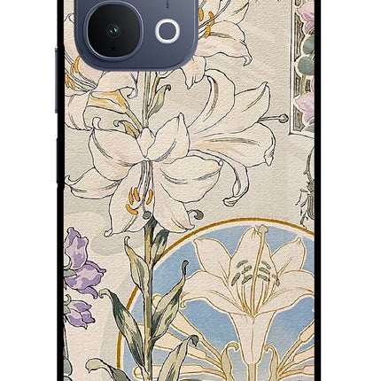 White Lily iQOO Z11x 5G Metal Case Back Cover by Casekaro