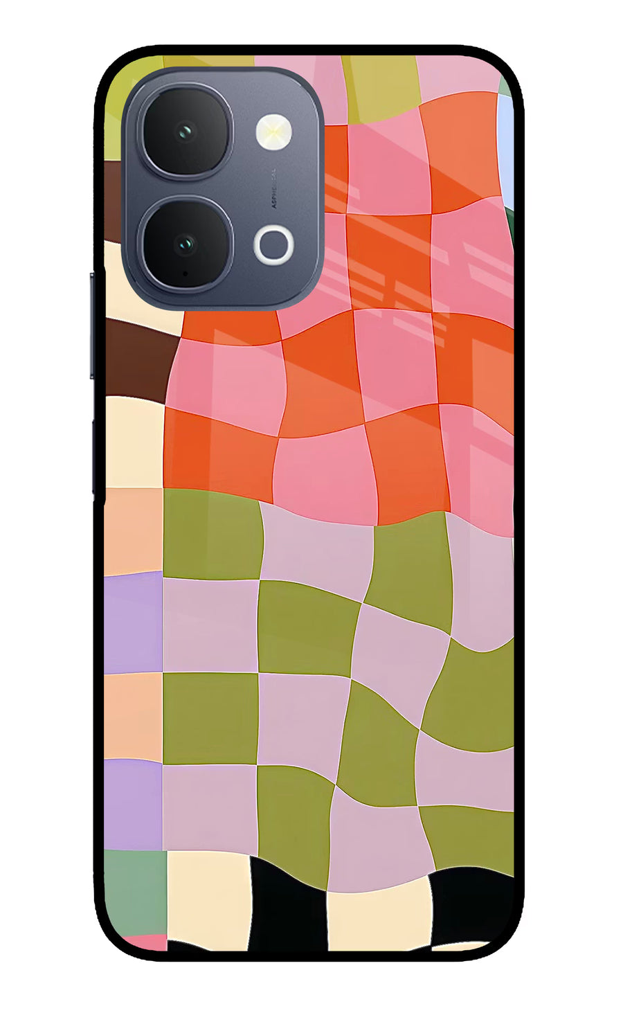 Wavy Grid iQOO Z11x 5G Back Cover, Metal case