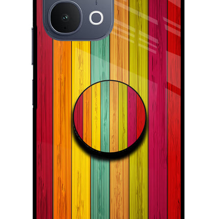 Multicolor Wooden iQOO Z11x 5G Pop Case by Casekaro