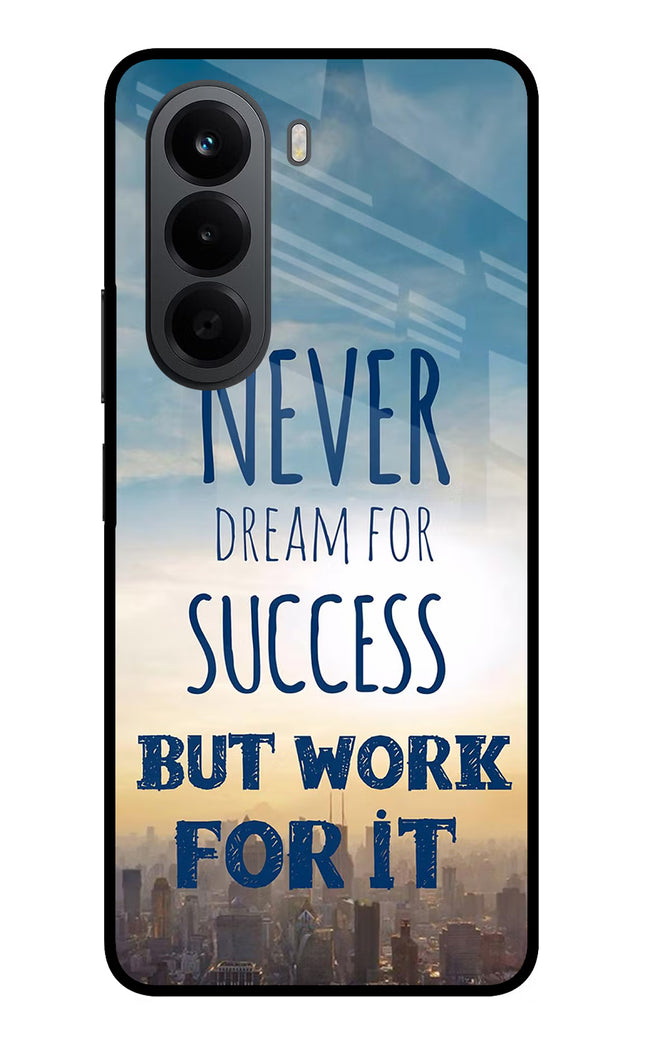 Never Dream For Success But Work For It OnePlus Nord CE6 Lite Metal Case Back Cover by Casekaro