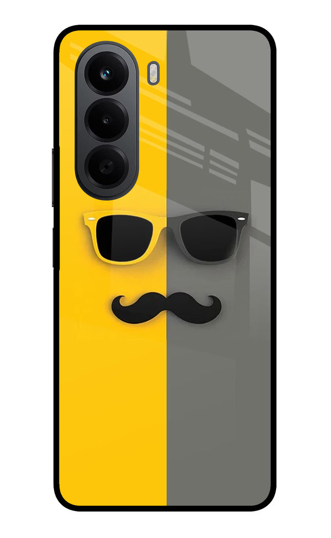Sunglasses with Mustache OnePlus Nord CE6 Lite Metal Case Back Cover by Casekaro