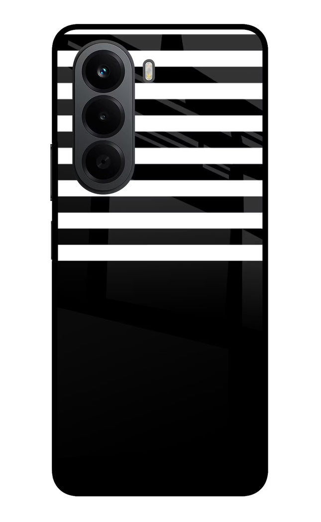 Black and White Print OnePlus Nord CE6 Lite Metal Case Back Cover by Casekaro