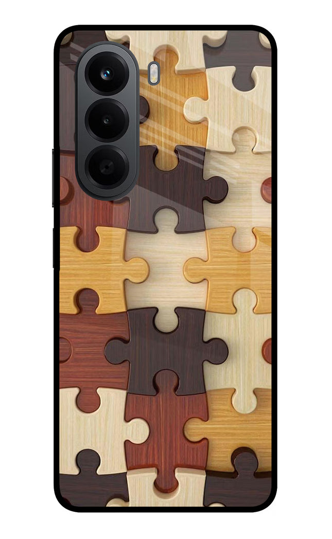 Wooden Puzzle OnePlus Nord CE6 Lite Metal Case Back Cover by Casekaro