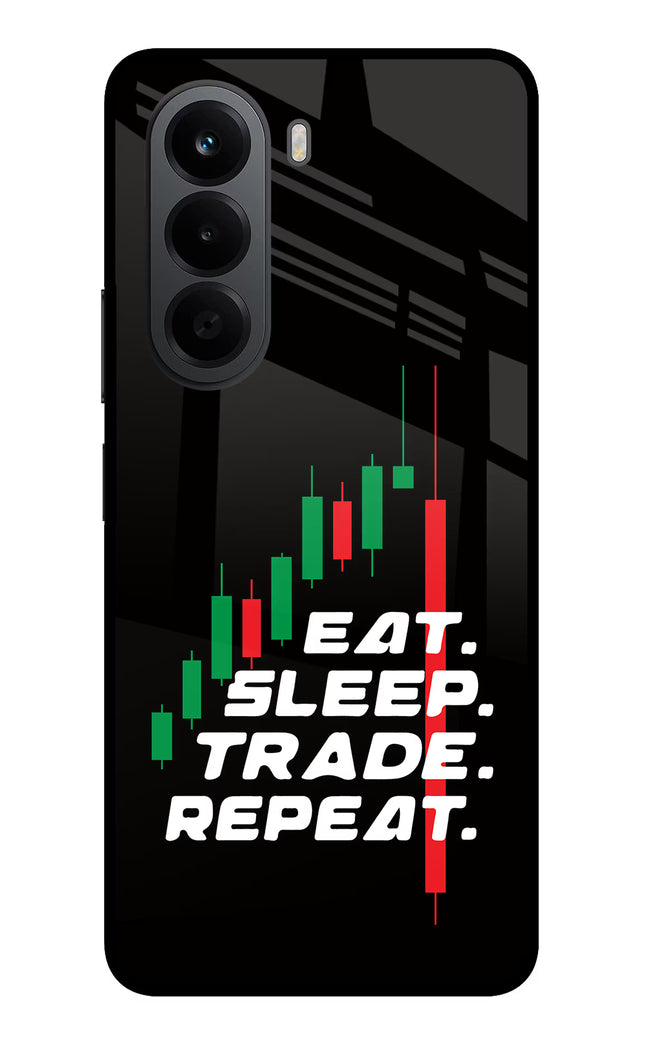 Eat Sleep Trade Repeat OnePlus Nord CE6 Lite Metal Case Back Cover by Casekaro