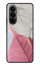 White Pink Leaf OnePlus Nord CE6 Lite Metal Case Back Cover by Casekaro