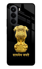 Satyamev Jayate Golden OnePlus Nord CE6 Lite Metal Case Back Cover by Casekaro