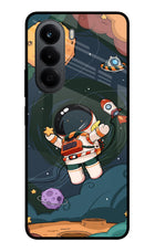 Cartoon Astronaut OnePlus Nord CE6 Lite Metal Case Back Cover by Casekaro