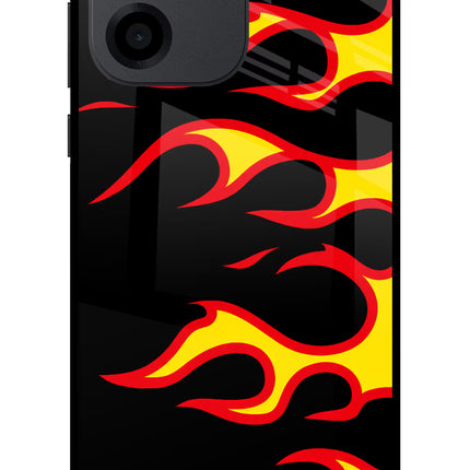 Side Sweep Flames OnePlus Nord CE 6 Metal Case Back Cover by Casekaro