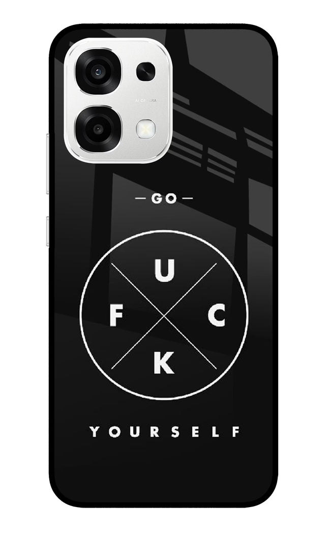 Go Fuck Yourself Oppo F33 5G Metal Case Back Cover by Casekaro