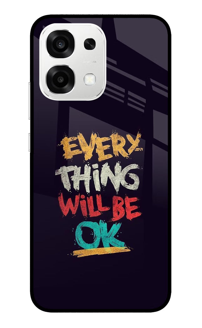Everything Will Be Ok Oppo F33 5G Metal Case Back Cover by Casekaro
