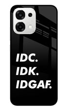 Idc Idk Idgaf Oppo F33 5G Metal Case Back Cover by Casekaro