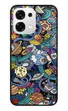 Space Abstract Oppo F33 5G Metal Case Back Cover by Casekaro