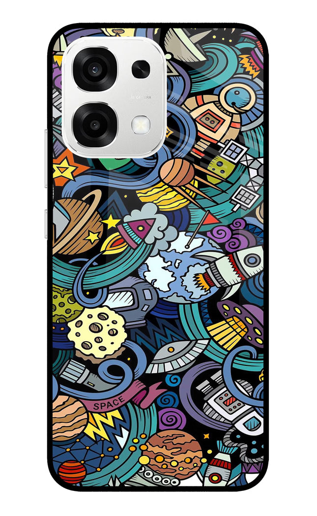 Space Abstract Oppo F33 5G Metal Case Back Cover by Casekaro