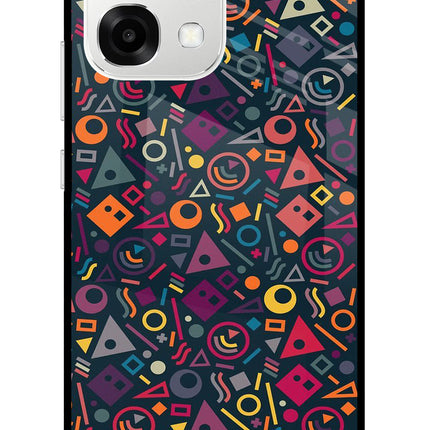 Geometric Abstract Oppo F33 5G Metal Case Back Cover by Casekaro