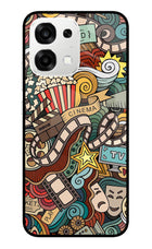 Cinema Abstract Oppo F33 5G Metal Case Back Cover by Casekaro