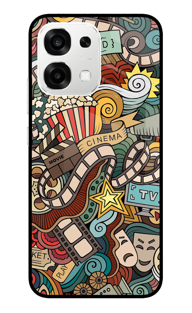 Cinema Abstract Oppo F33 5G Metal Case Back Cover by Casekaro