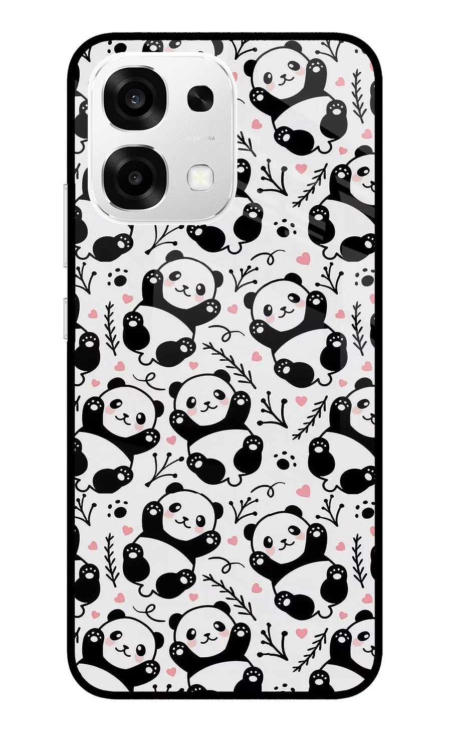 Cute Panda Oppo F33 5G Back Cover, Metal case