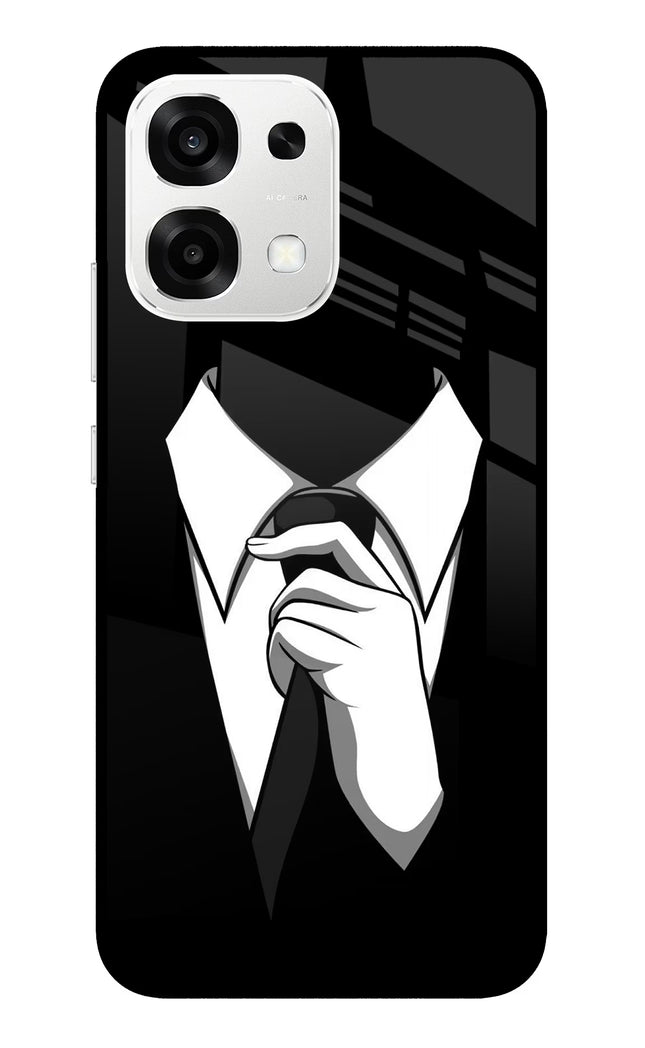 Black Tie Oppo F33 5G Metal Case Back Cover by Casekaro