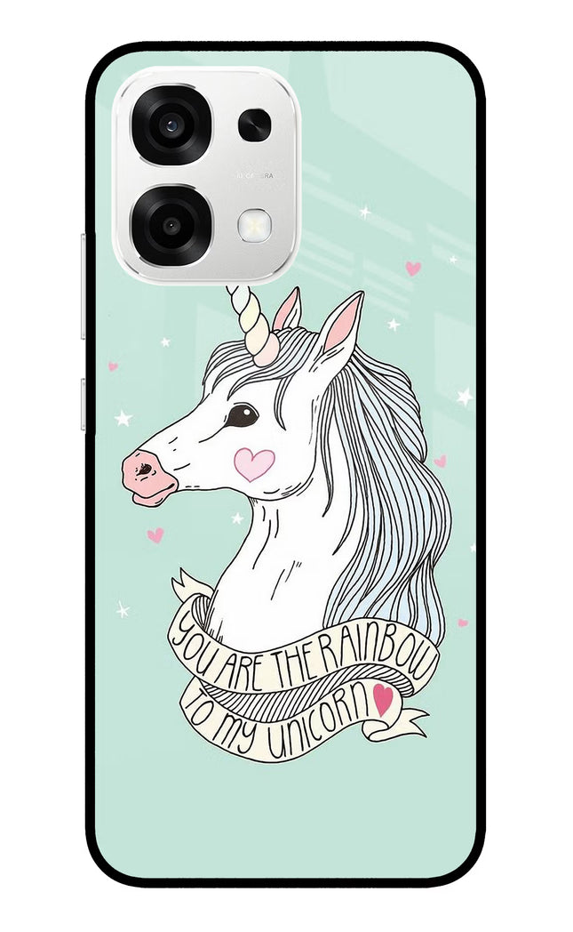 Unicorn Wallpaper Oppo F33 5G Metal Case Back Cover by Casekaro