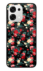 Rose Pattern Oppo F33 5G Metal Case Back Cover by Casekaro