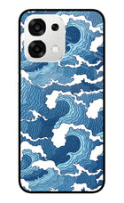 Blue Waves Oppo F33 5G Metal Case Back Cover by Casekaro