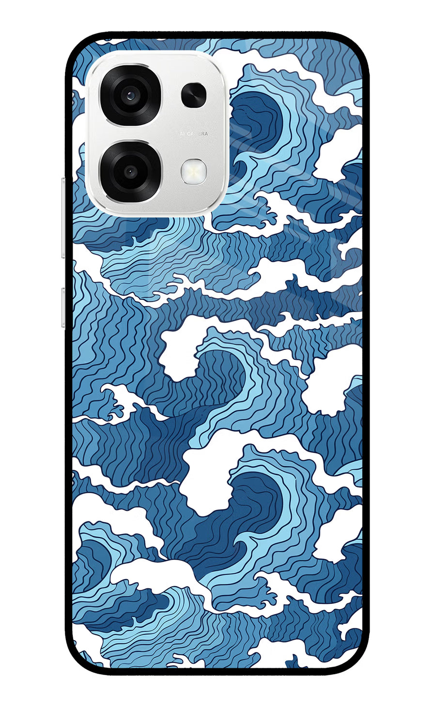 Blue Waves Oppo F33 5G Back Cover, Metal case