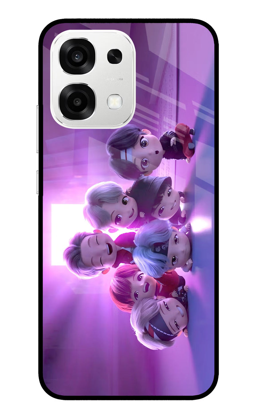 BTS Chibi Oppo F33 5G Back Cover, Metal case
