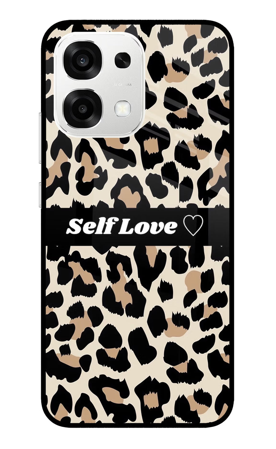 Leopard Print Self Love Oppo F33 5G Back Cover, Metal case