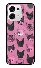 Pink Cats Oppo F33 5G Metal Case Back Cover by Casekaro