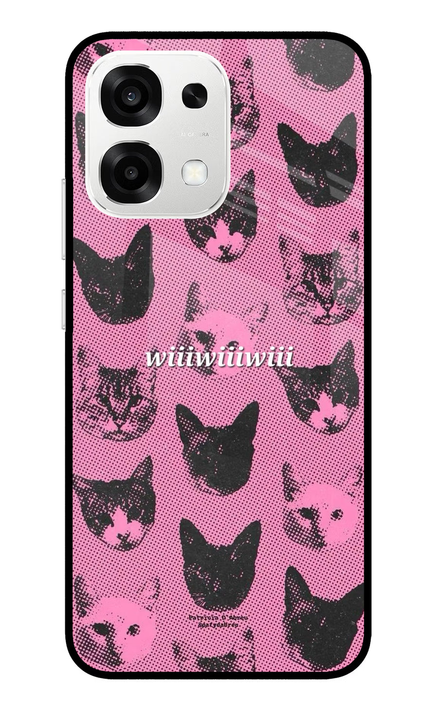 Pink Cats Oppo F33 5G Back Cover, Metal case