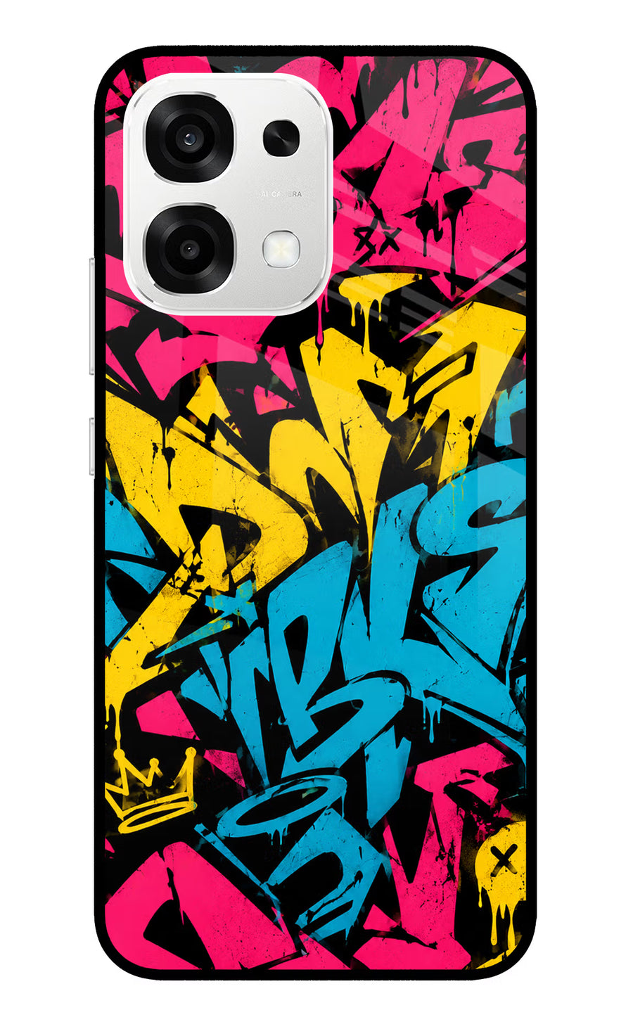 Graffiti Vibe Oppo F33 5G Back Cover, Metal case