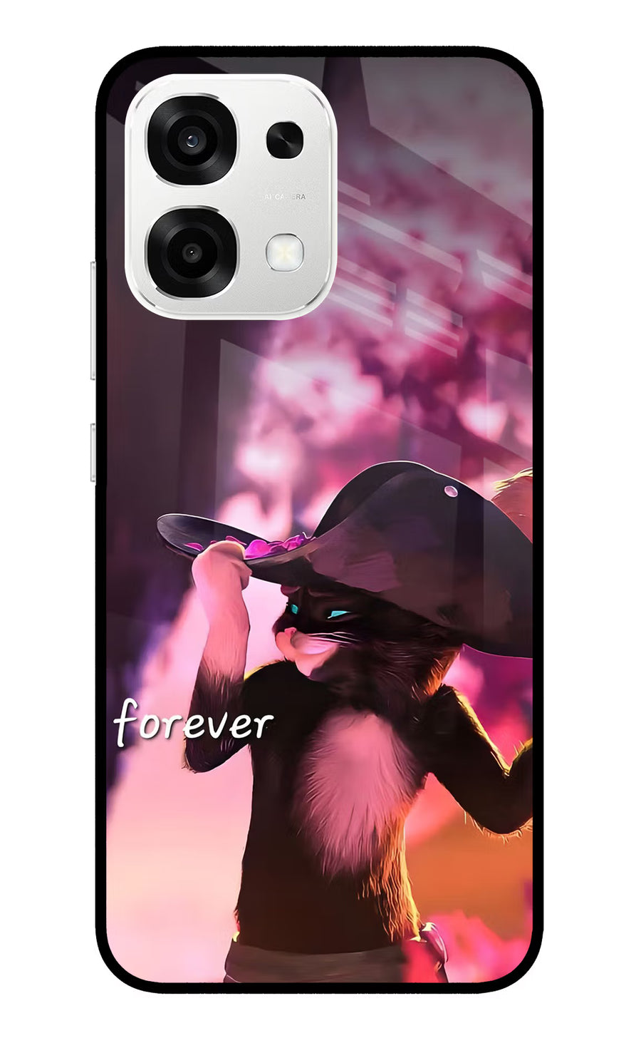 Forever Cat Oppo F33 5G Back Cover, Metal case
