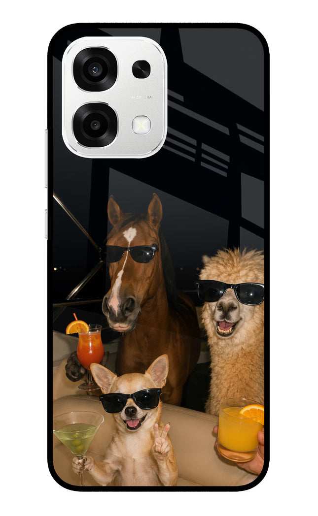 Party Squad Oppo F33 5G Metal Case Back Cover by Casekaro