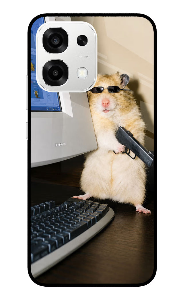 Hacker Hamster Oppo F33 5G Metal Case Back Cover by Casekaro