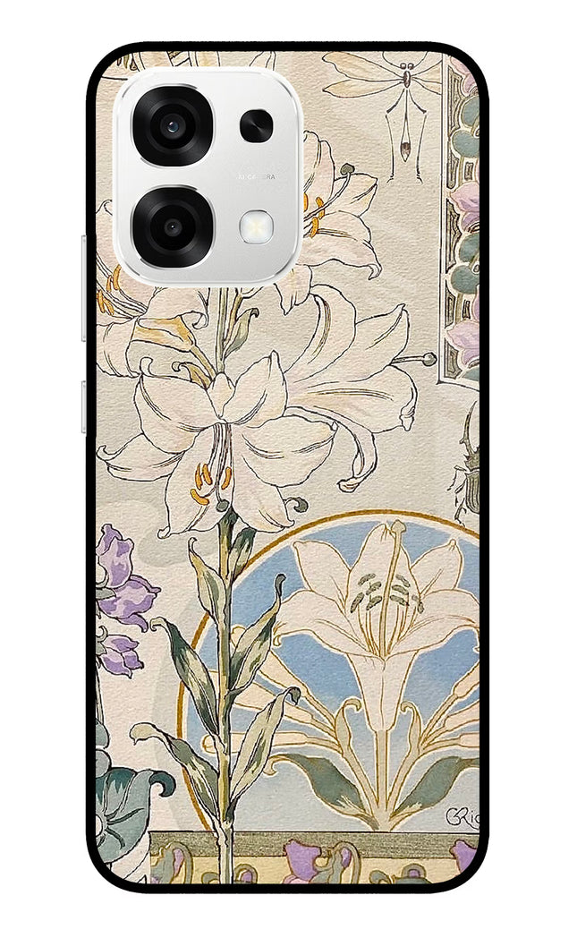 White Lily Oppo F33 5G Metal Case Back Cover by Casekaro