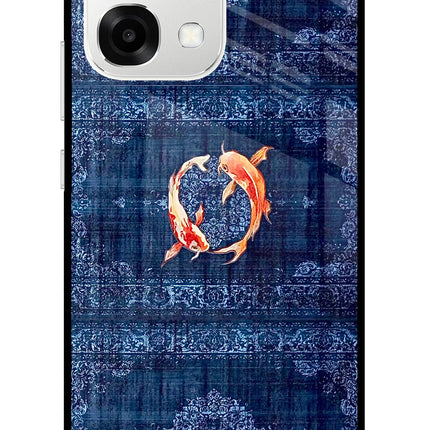 Koi Blue Oppo F33 5G Metal Case Back Cover by Casekaro