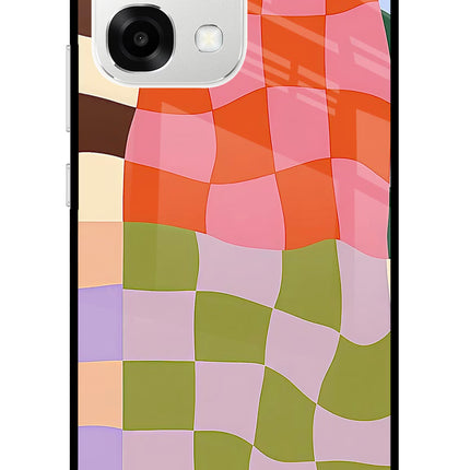 Wavy Grid Oppo F33 5G Metal Case Back Cover by Casekaro