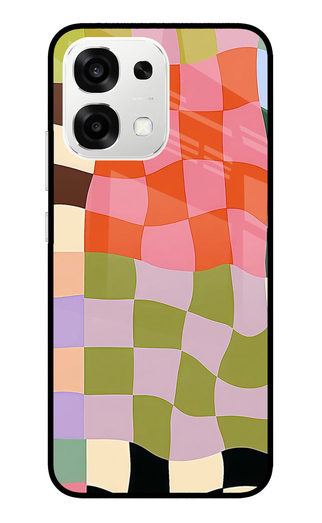 Wavy Grid Oppo F33 5G Metal Case Back Cover by Casekaro