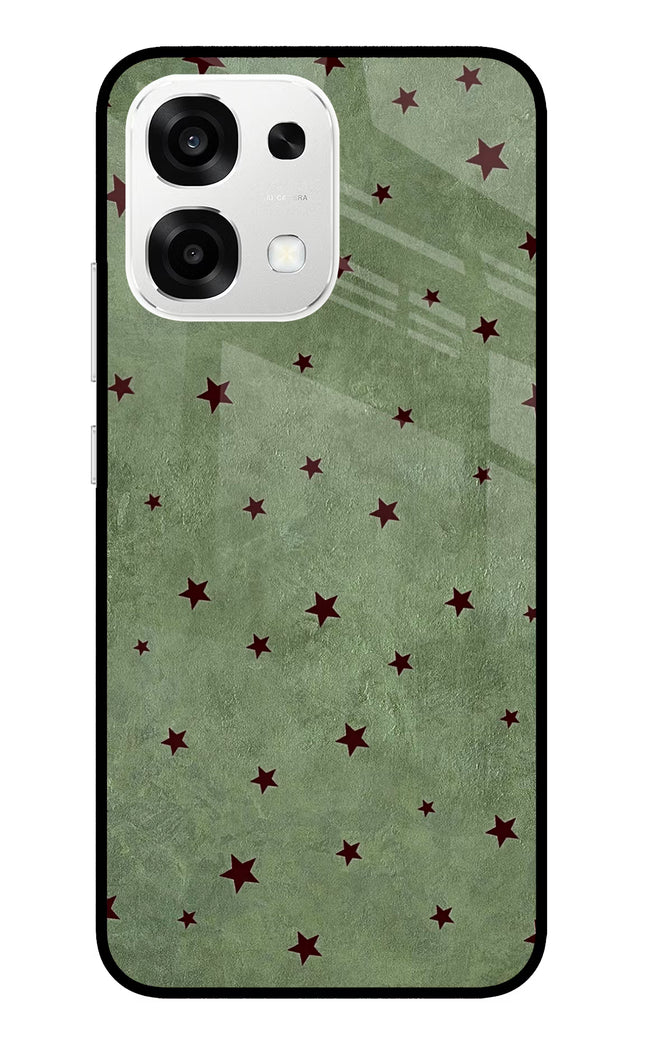 Green Stars Oppo F33 5G Metal Case Back Cover by Casekaro