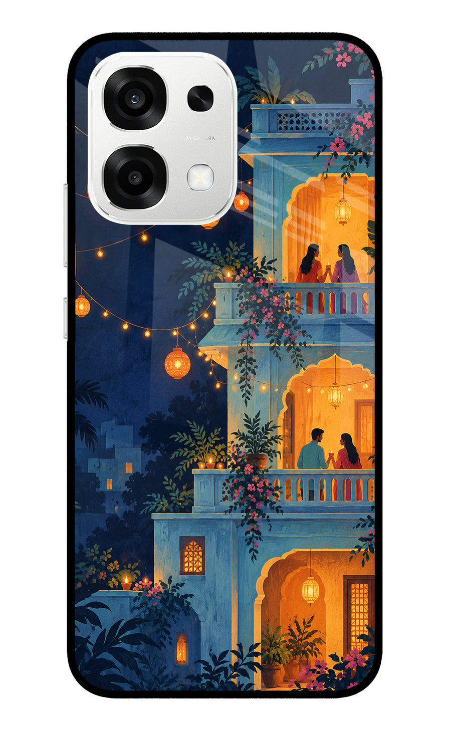 Balcony Glow Oppo F33 5G Back Cover, Metal case