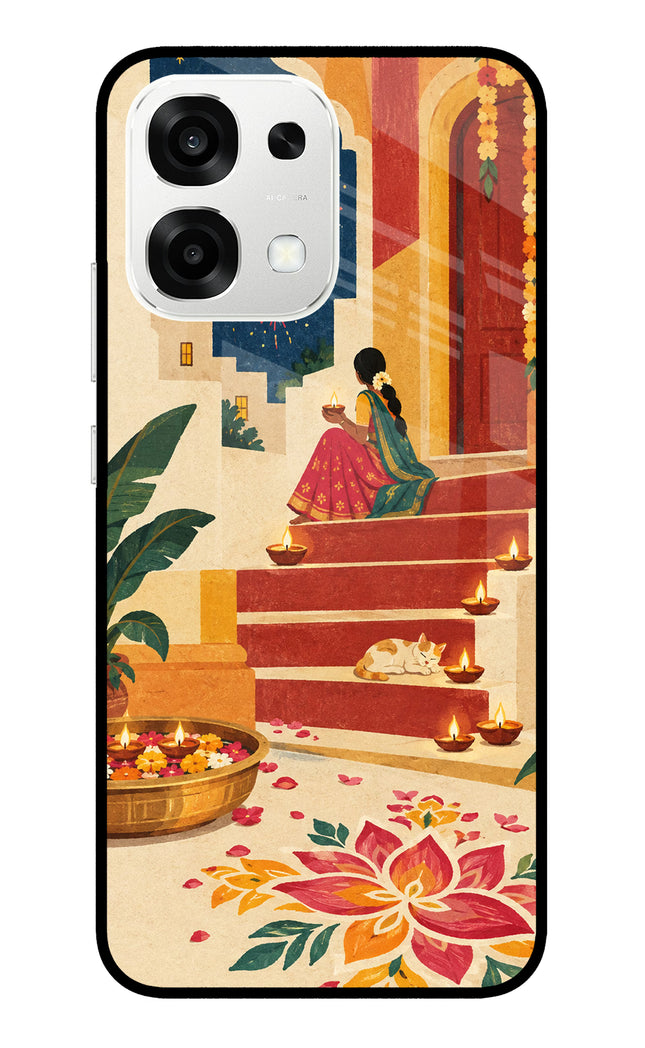 Diwali Rangoli Oppo F33 5G Metal Case Back Cover by Casekaro