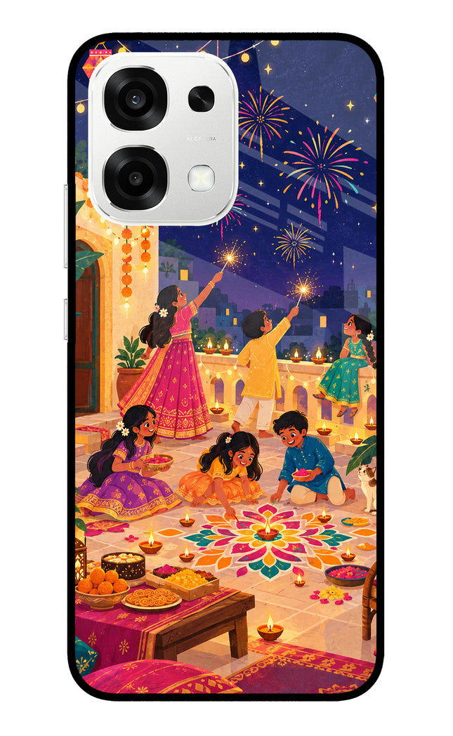 Diwali Night Oppo F33 5G Metal Case Back Cover by Casekaro