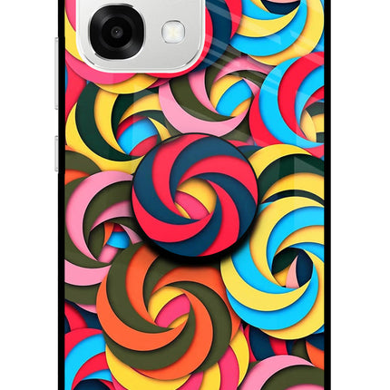 Spiral Pattern Oppo F33 5G Pop Case by Casekaro