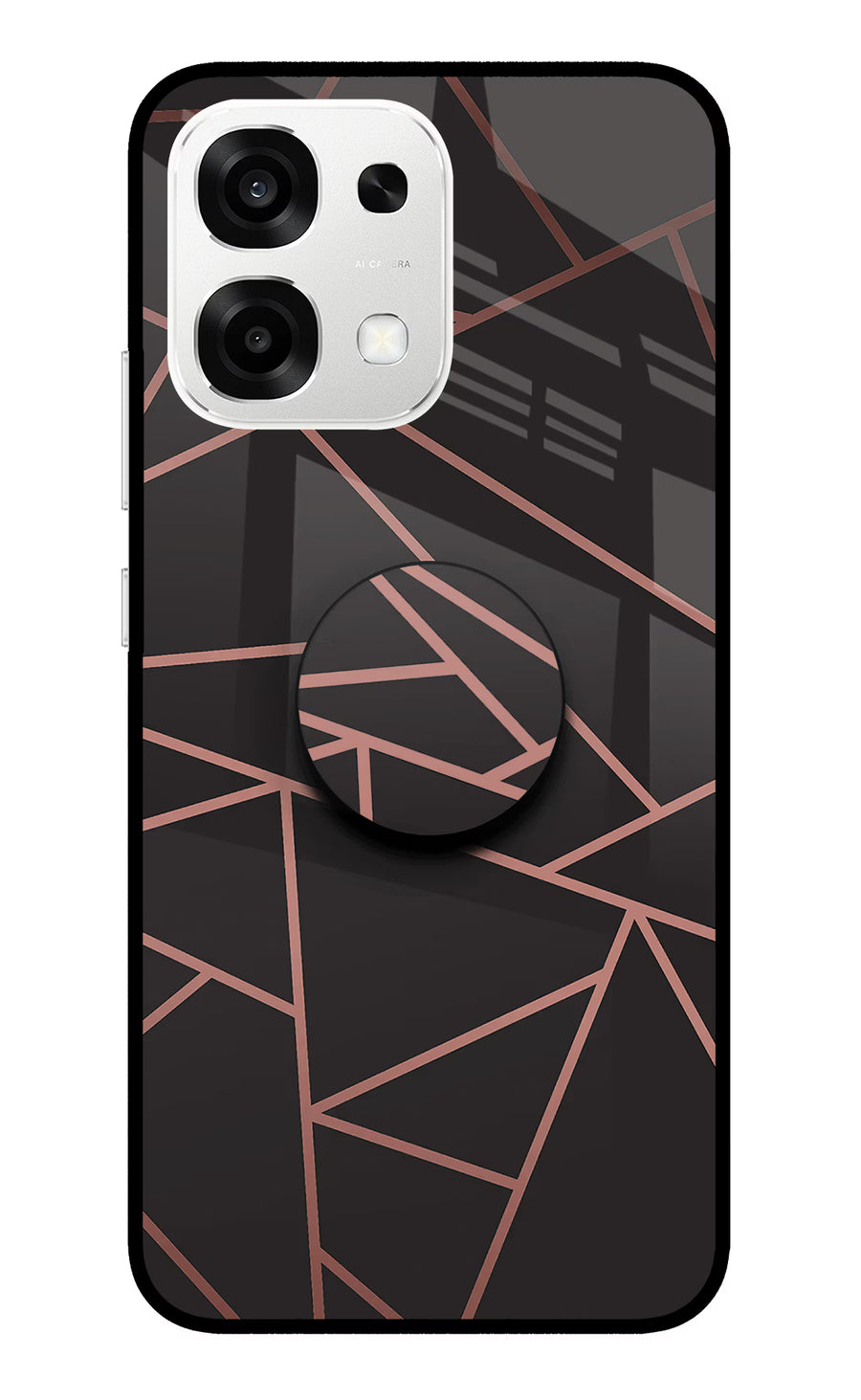 Geometric Pattern Oppo F33 5G Pop Case, Metal case