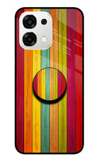 Multicolor Wooden Oppo F33 5G Pop Case by Casekaro