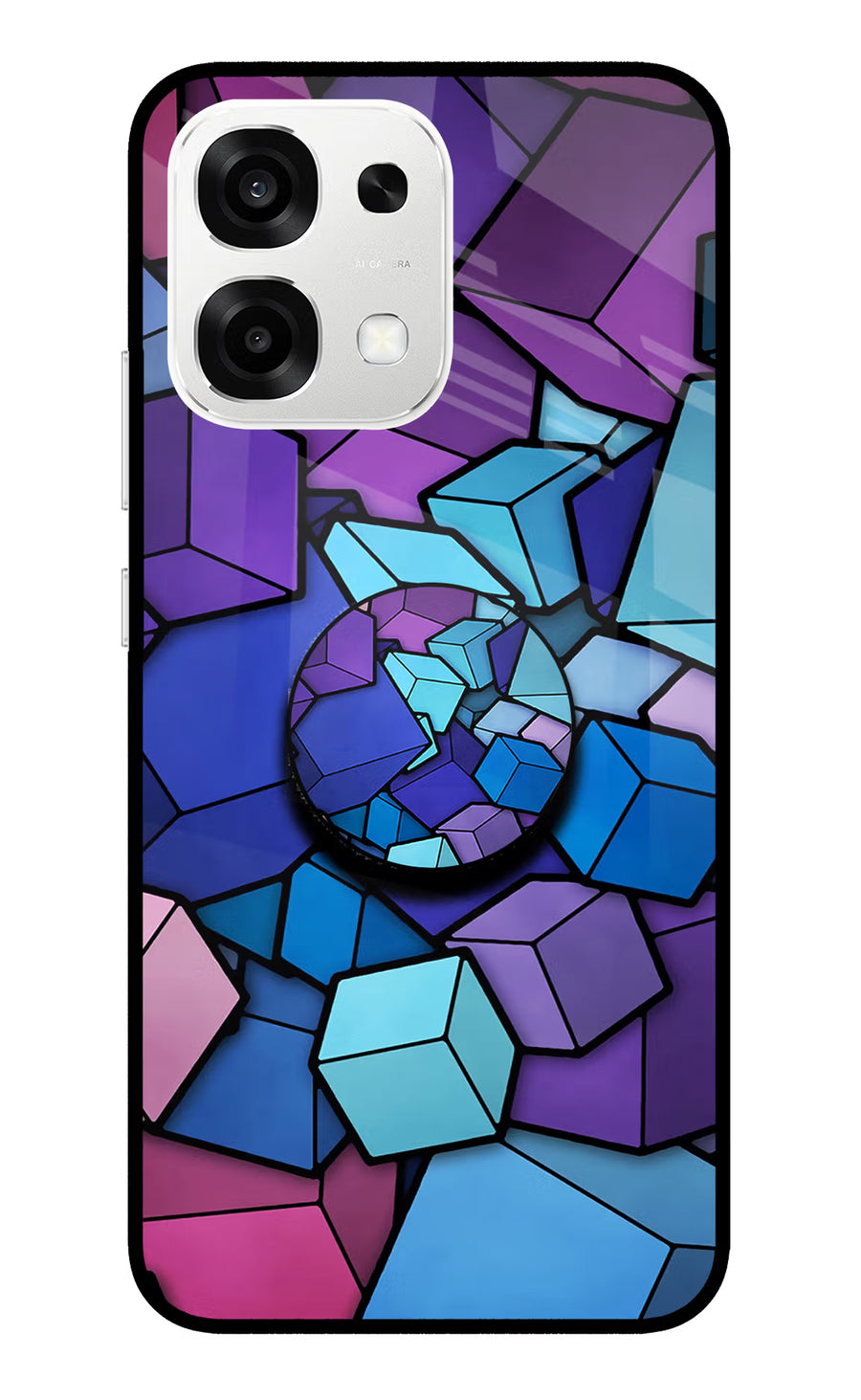 Cubic Abstract Oppo F33 5G Pop Case, Metal case