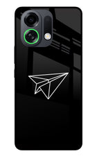 Paper Plane White OPPO K13 Turbo Pro 5G Metal Case Back Cover by Casekaro