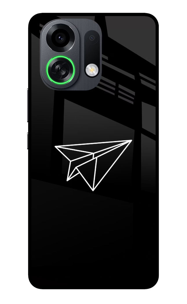 Paper Plane White OPPO K13 Turbo Pro 5G Metal Case Back Cover by Casekaro