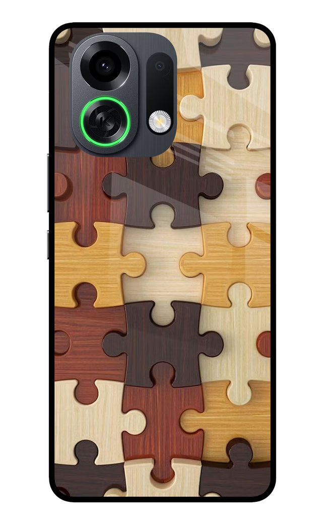 Wooden Puzzle OPPO K13 Turbo Pro 5G Metal Case Back Cover by Casekaro