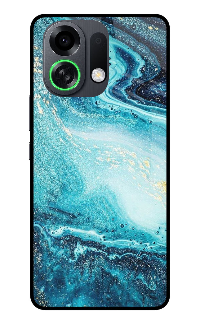 Blue Glitter Marble OPPO K13 Turbo Pro 5G Metal Case Back Cover by Casekaro